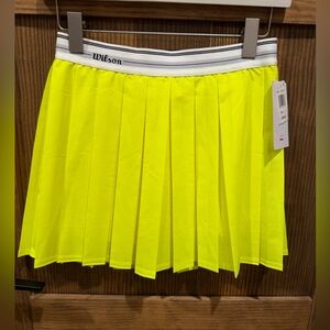Wilson Neon Yellow Pleated Skort